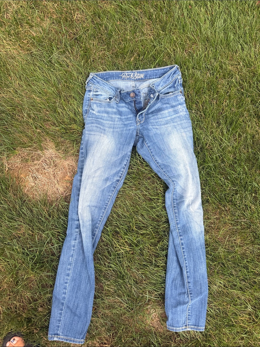 Old Navy Light Blue Skinny Jeans - Faded Stretch Denim